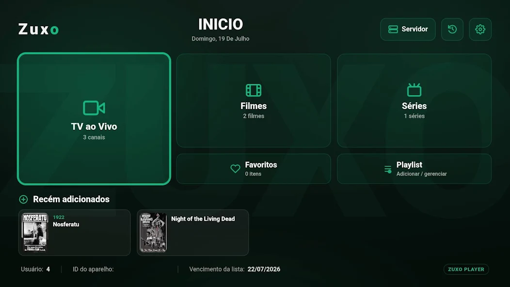 Capa do Zuxo Player